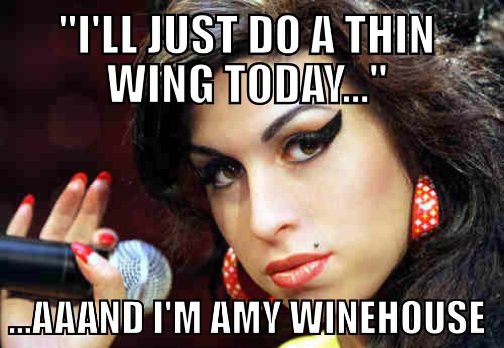 Amy Winehouse Meme of winged eyeliner