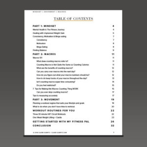 Mindset Movement Macros Guidebook Table of Contents1